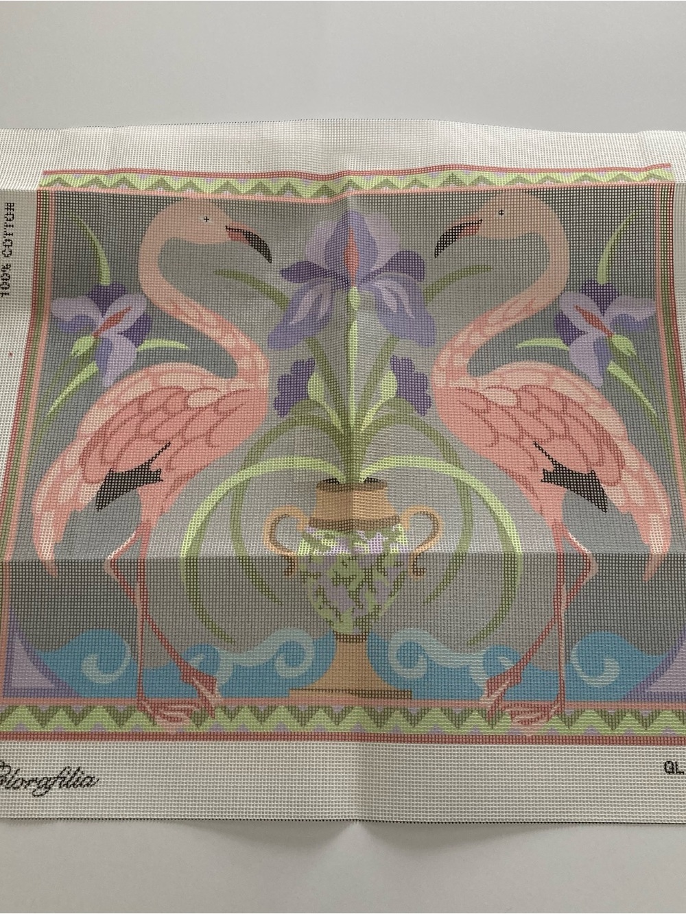 Glorafilia Flamingo Needlepoint Pillow KIT Number 4195 Flamingos - Picture 4 of 8